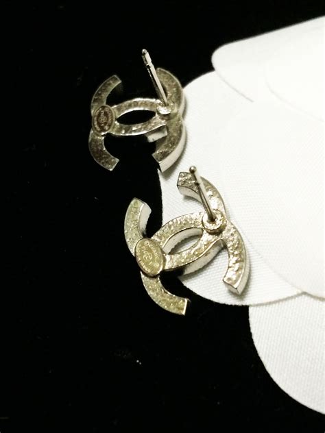 authentic chanel earrings stamp